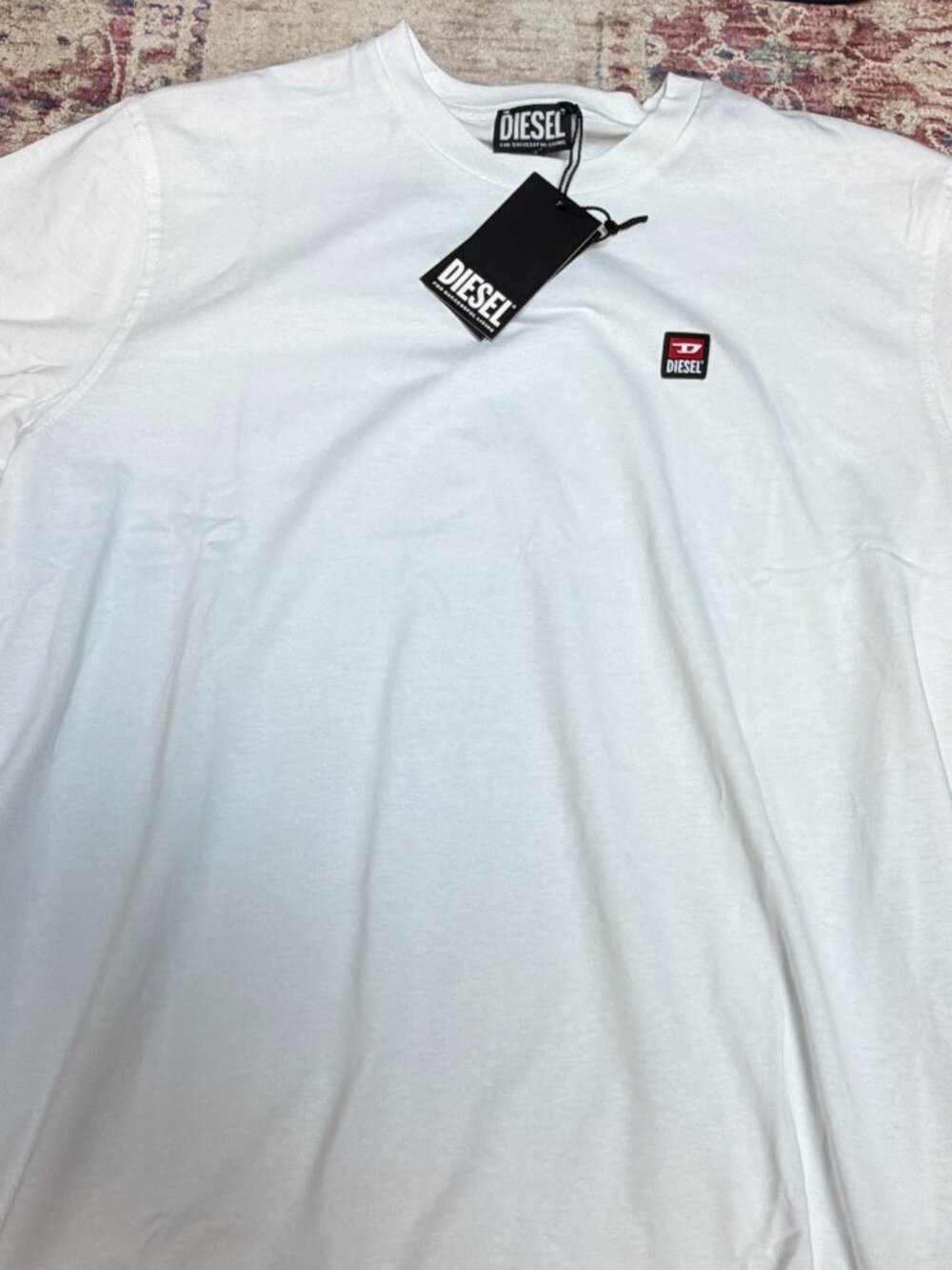 Diesel Men's White T-Just 250221 Off T-Shirt Size XL Brand New!!